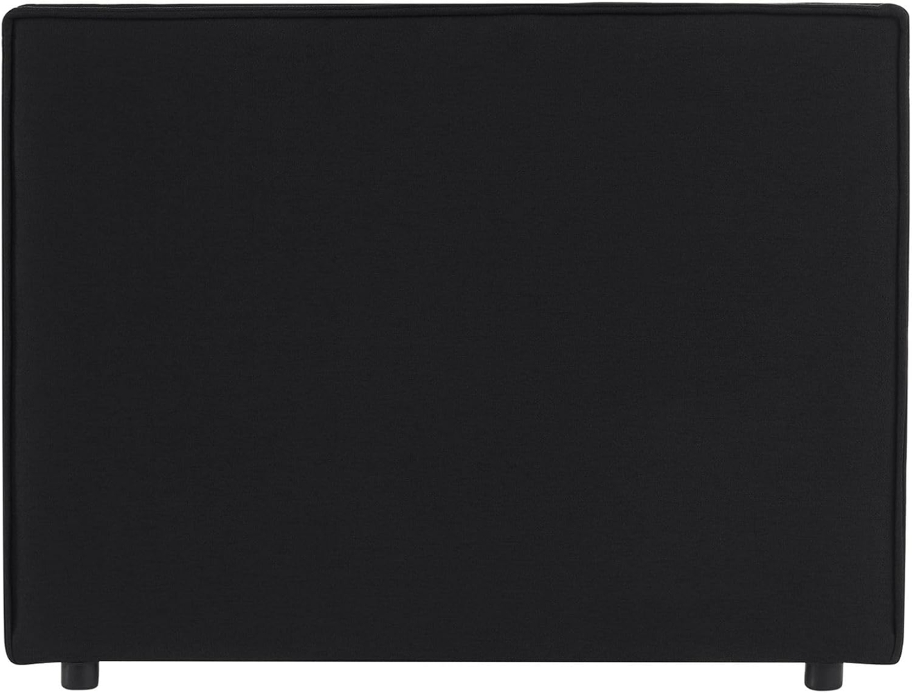 IDIMEX Kopfteil ANISA, Bettkopfteil 90 cm, gepolstertes Headboard mit Stoffbezug und schwarz Bild 1