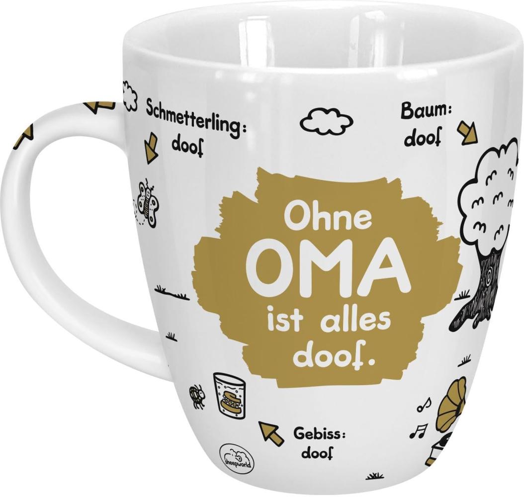 Sheepworld - Tasse "Ohne. ist alles doof" 0,5l ODIAD Geschenk Kaffee- Tasse Oma Bild 1