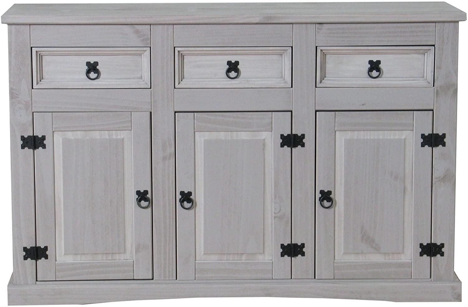 Sideboard New Mexiko Kiefer massiv grau Mexico Kommode Anrichte Schrank Bild 1