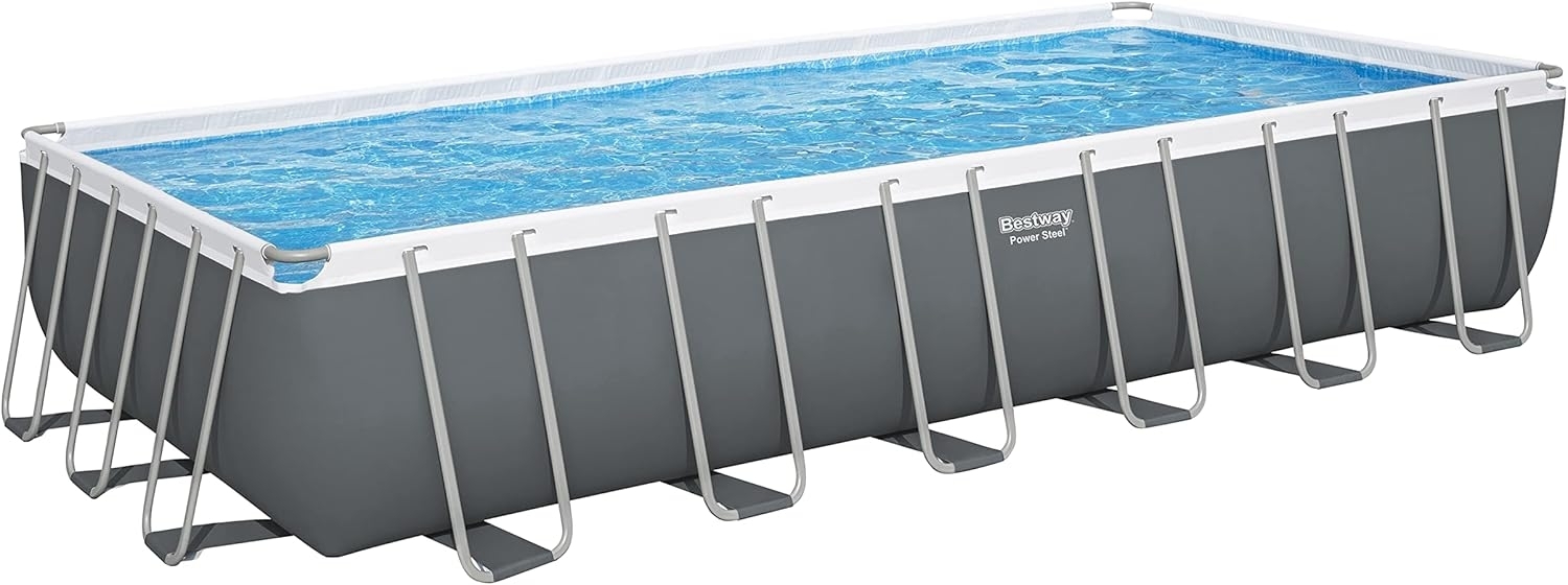 Power Steel™ Solo Pool ohne Zubehör 732 x 366 x 132 cm, grau, eckig Bild 1