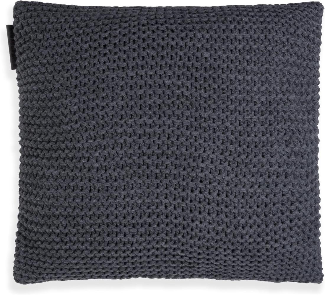 Knit Factory Vinz Kissen 50x50 cm Glatt Anthrazit Bild 1