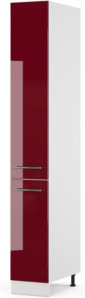 Vicco Küchenschrank Hängeschrank Unterschrank Küchenzeile Hochglanz Fame-Line (Bordeaux Hochglanz, Apothekerhochschrank 30 cm) Bild 1