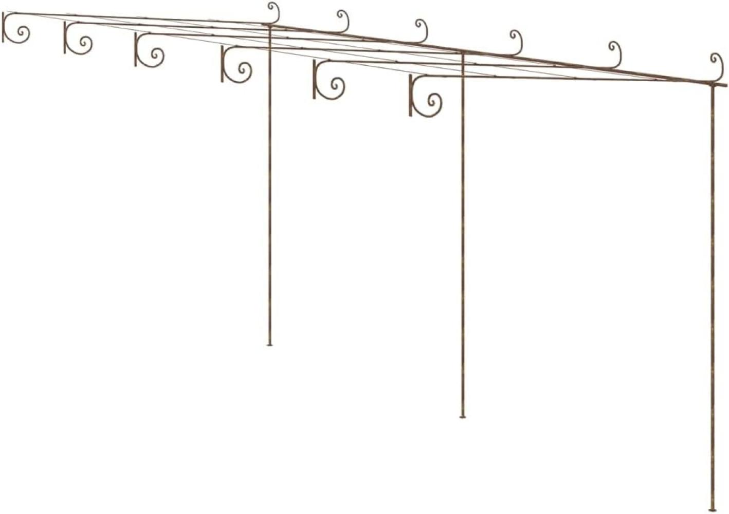 vidaXL Garten-Pergola Antik-Braun 6x3x2,5 m Eisen 313999 Bild 1