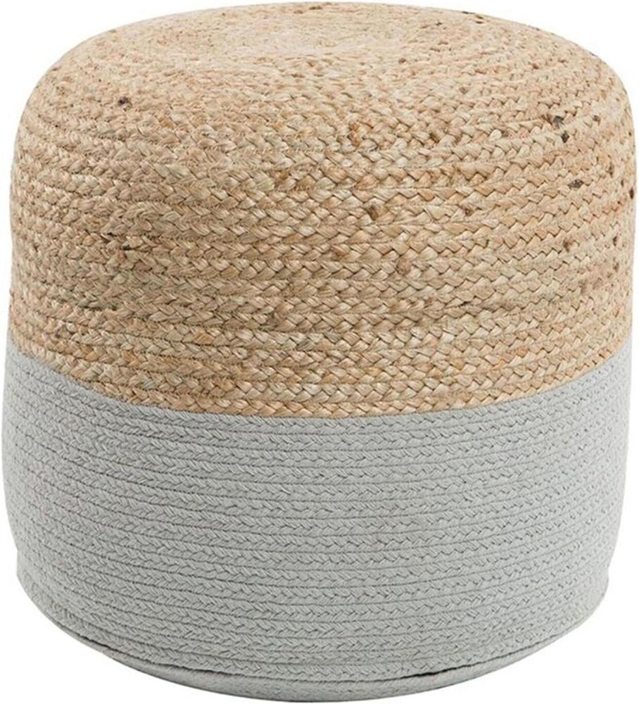 Pouf hellgrau ⌀ 40 cm DALAMA Bild 1