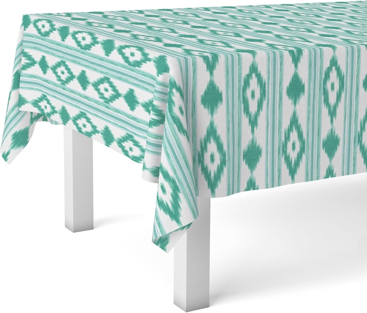 Martina Home Wachstuch-Tischdecke, Malorqué, Türkis, 300x140 cm Bild 1