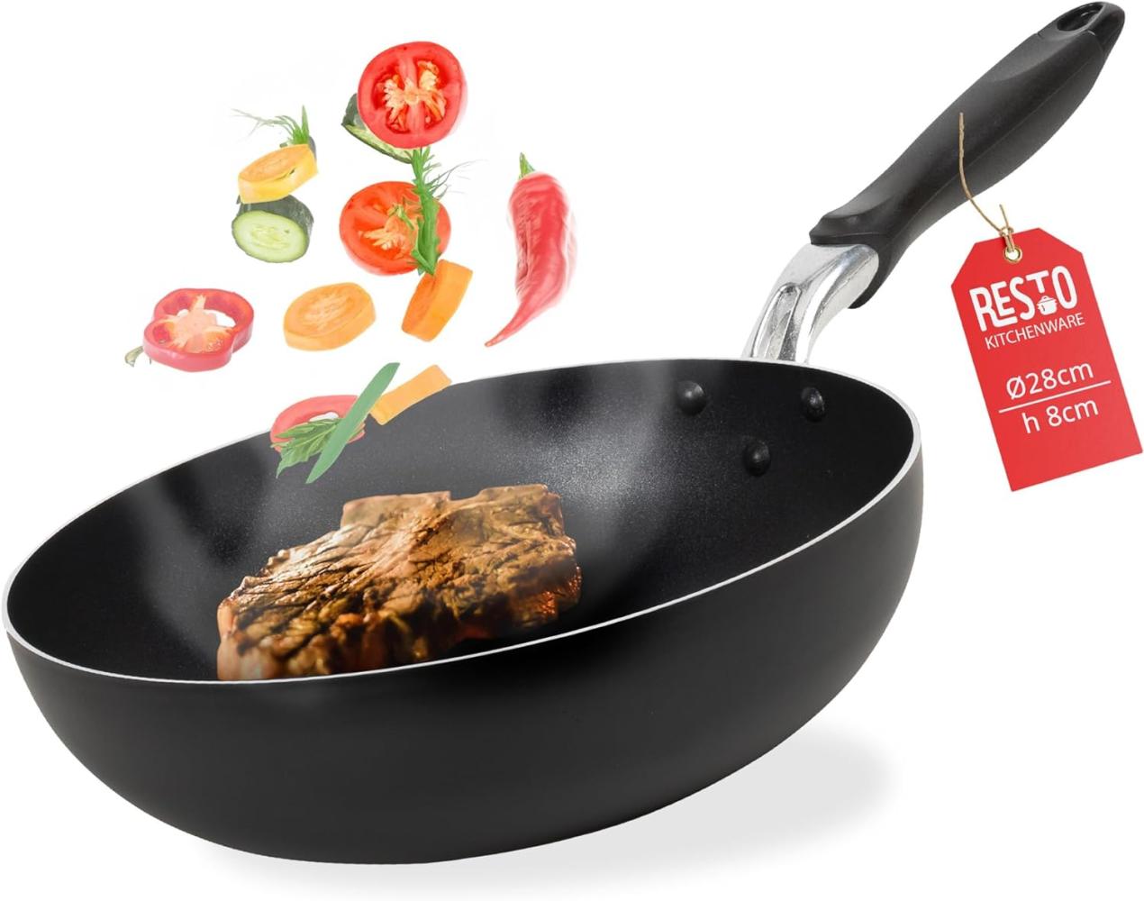 Frying pan Resto WOK D28 H8. 0CM/93602 RESTO Bild 1