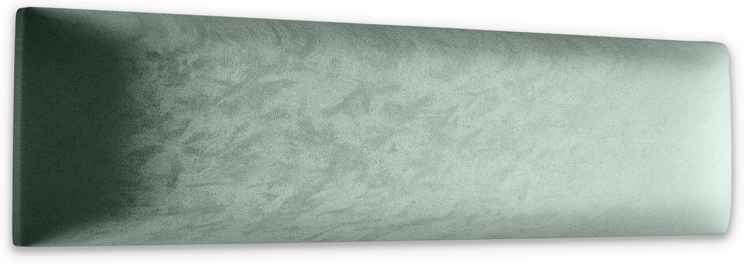 Muralo Samt Wandkissen Stoff Polsterpaneel Schlafzimmer Wohnzimmer Bett Wandpolster Bettkopfteil Lendekissen Modern Luxus Gepolstert Polster Paneel (Mint, 100x20 cm) Bild 1