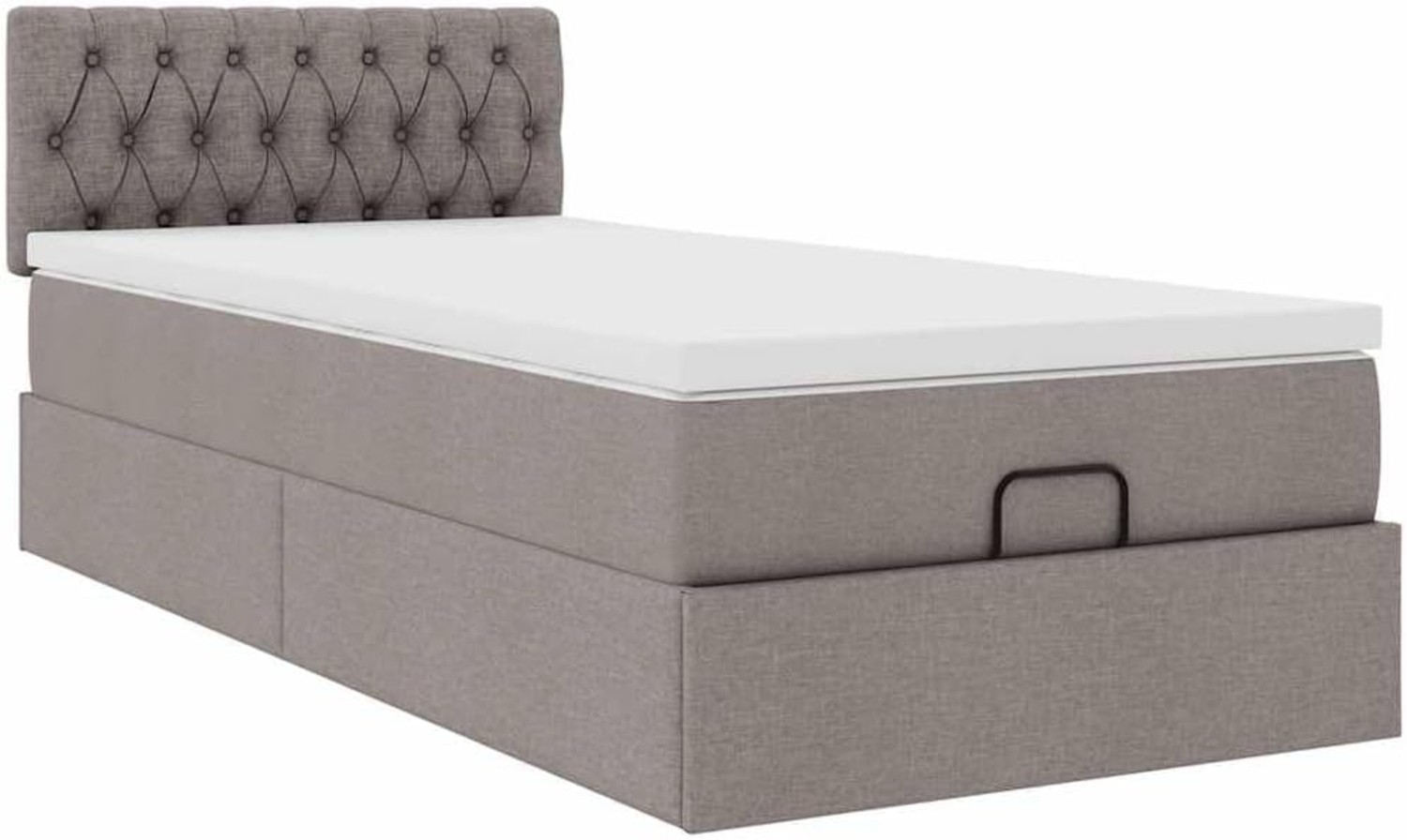 Ottoman-Bett mit Matratze Taupe 90x200 cm Stoff 3311515 Bild 1