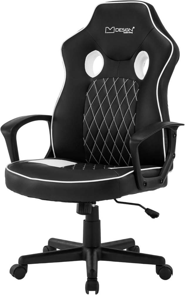 ML-DESIGN Bürostuhl Computerstuhl Schreibtischstuhl für Büro & Arbeitszimmer Drehsessel, Gaming Stuhl XL-Sitzfläche ergonomisch anpassbar PVC-Leder Bild 1