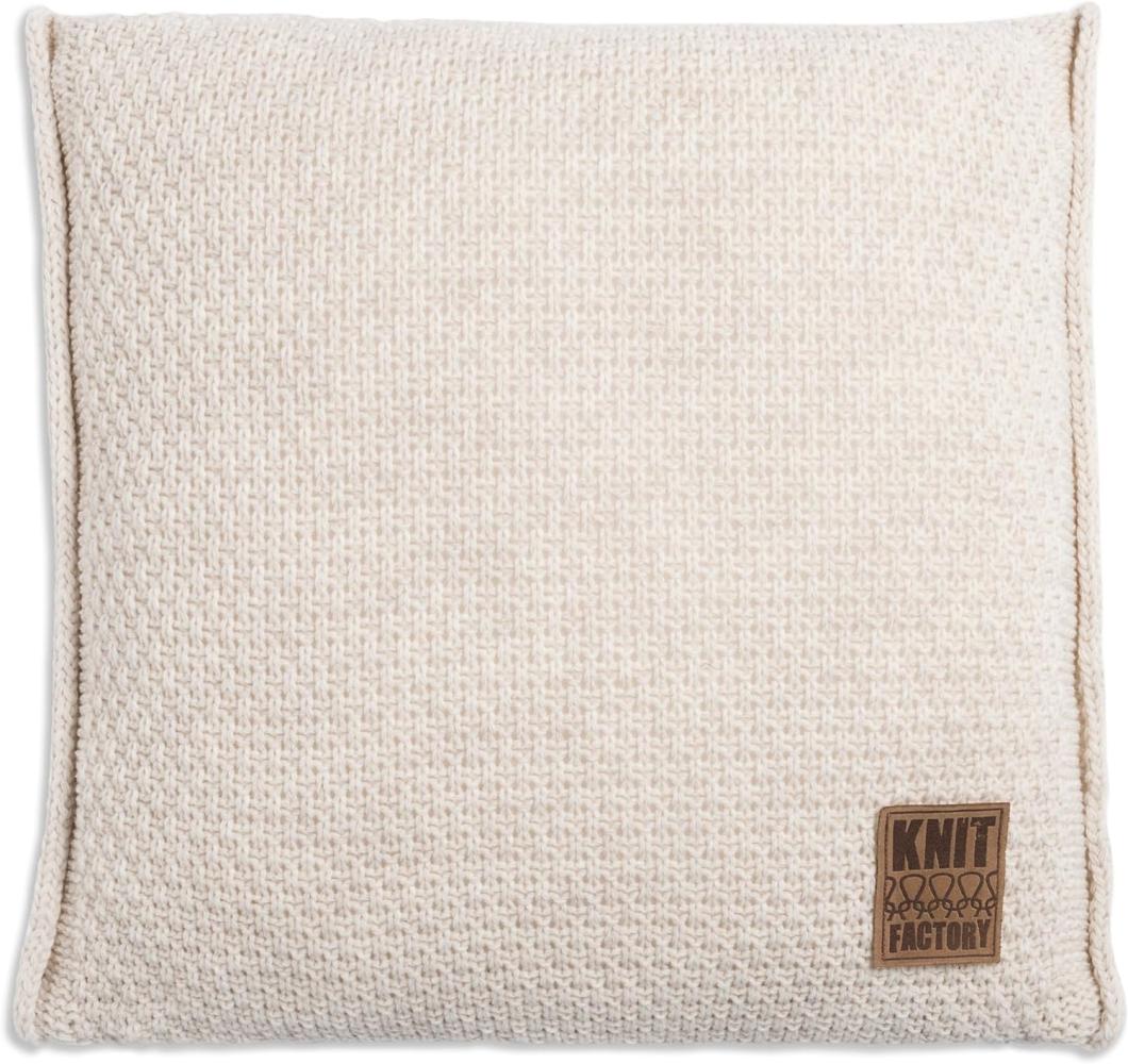 Knit Factory Jesse Kissen 50x50 cm Glatt Beige Bild 1