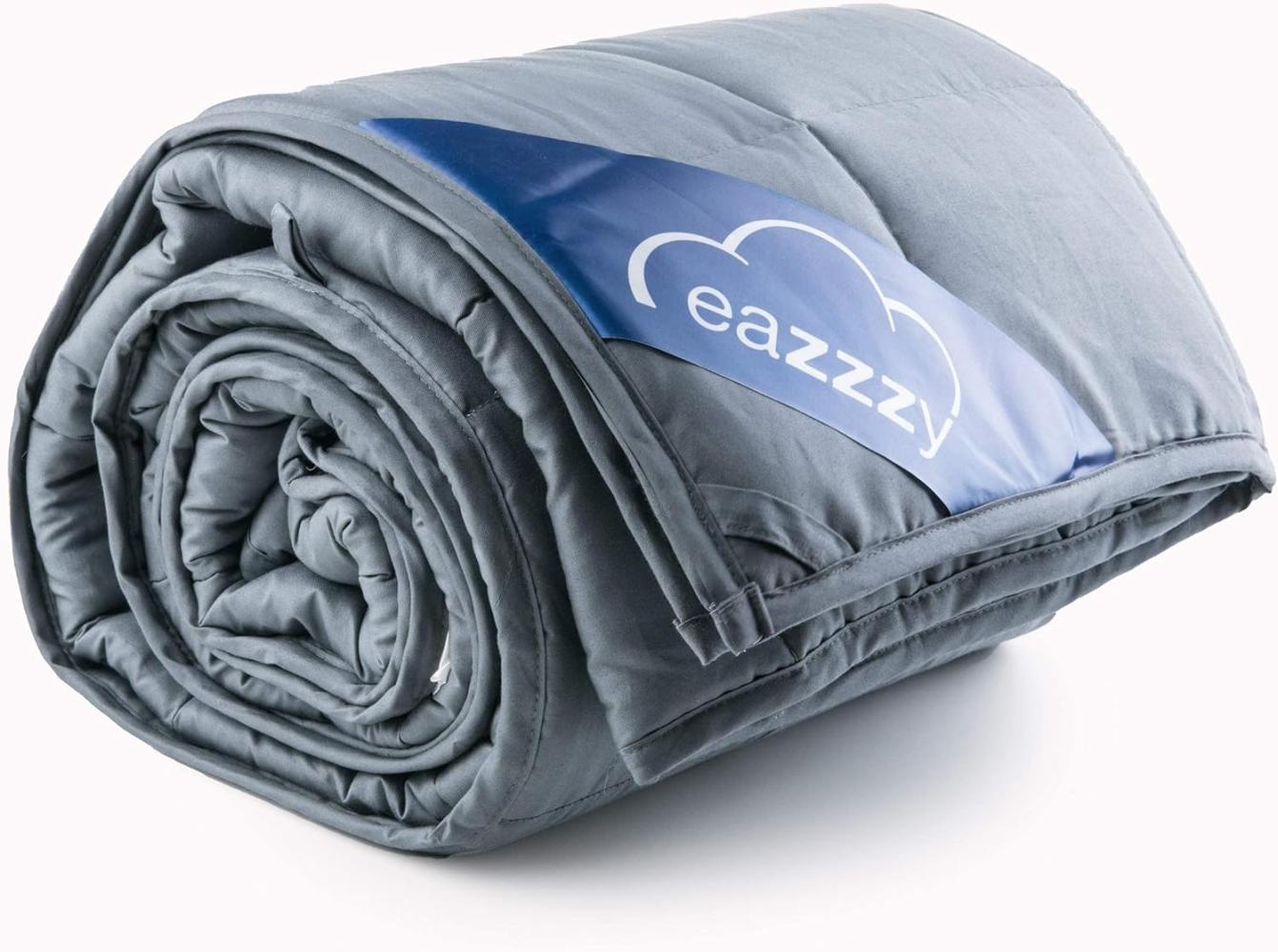 Genius eazzzy Gewichtsdecke 135x200 cm 6kg - Therapiedecke mit Glasperlen für Erwachsene gegen Schlafstörung Anti Stress - Bettwäsche schwer Weighted Blanket besseres Schlafen Bild 1