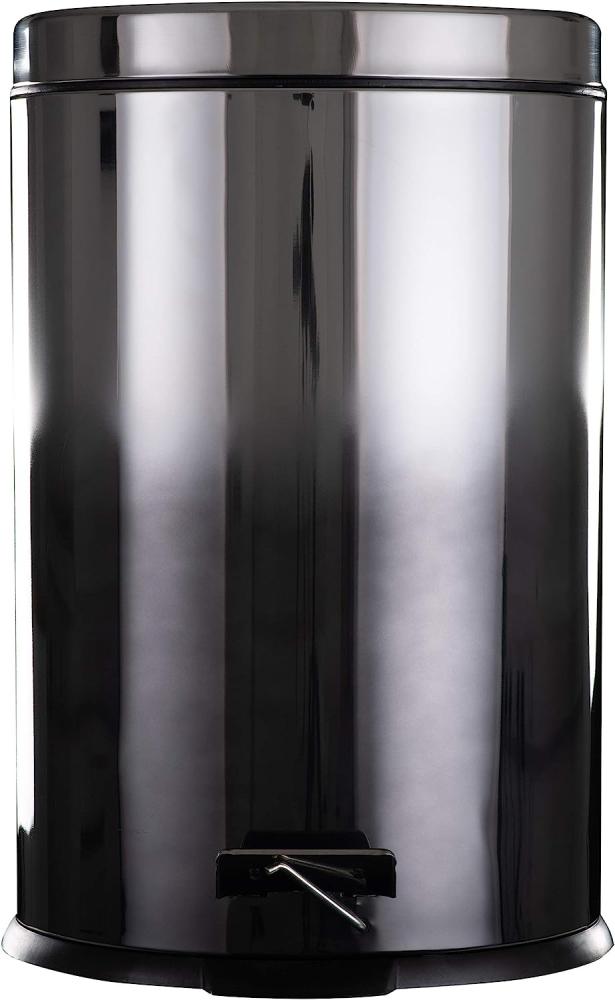 Daewoo isto, Stabiler Mülleimer mit Fußpedal, aus SS410-Edelstahl, hygienisches Design verhindert Keime zu verbreiten, 39,5 cm, Ombré-Effekt (Schwarz-Silber), Edelstahl, 12 l Treteimer Bild 1