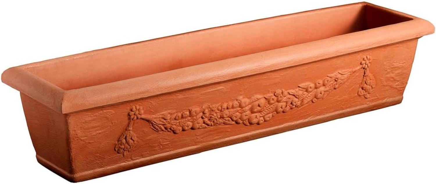 Dehner Blumenkasten Firenze, ca. 60 x 20 x 17 cm, Kunststoff, terracotta Bild 1