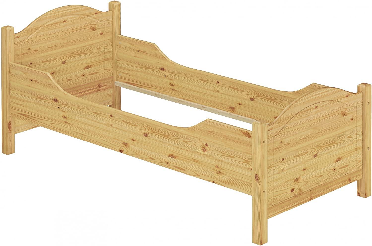 Erst-Holz Seniorenbett extra hoch 100x220 Überlänge Massivholz Holzbett Einzelbett Gästebett 60. 40-10-220 oR Bild 1