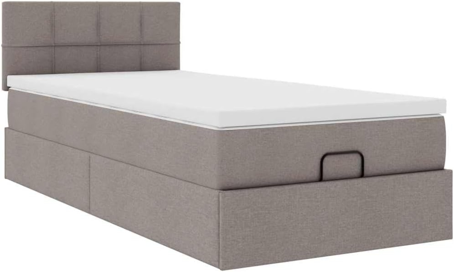 Ottoman-Bett mit Matratze Taupe 100x200 cm Stoff 3311439 Bild 1