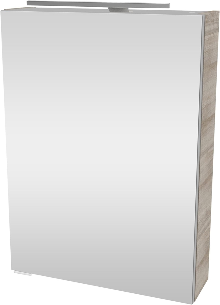 Fackelmann SBC A-VERO Gäste-WC Spiegelschrank 50 cm, Grau hell, rechts Bild 1
