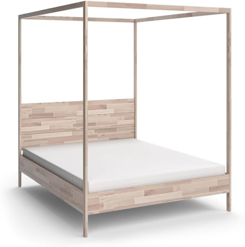 Vitalispa Schlafzimmerbett Lotti Naturholz 165 x 210 cm mit Matratze Bild 1