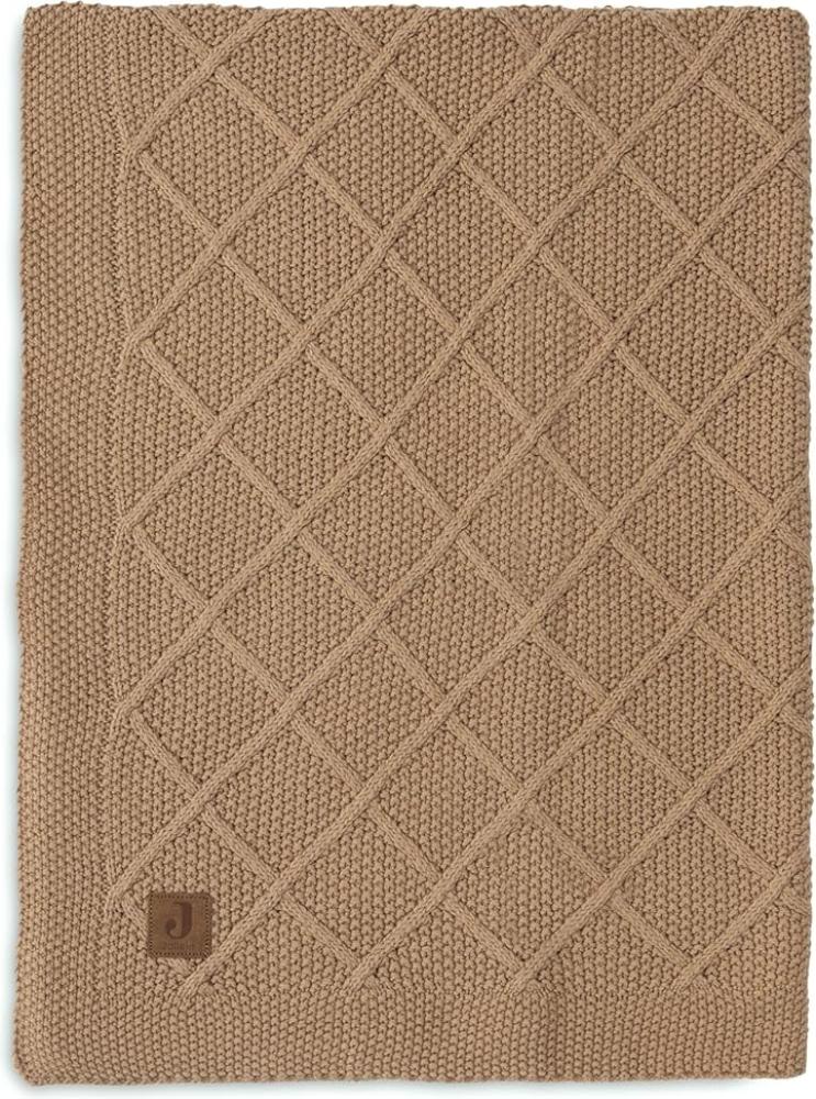 Jollein Check Knit Babydecke - 75 x 100 cm - Biscu Bild 1