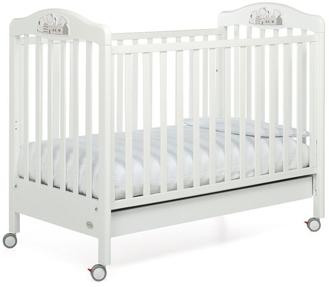 Foppapedretti Felicity, Kinderbett mit verstellbarem Seitenteil, 131 x 73 x 108 cm, 27 kg, weiß Bild 1