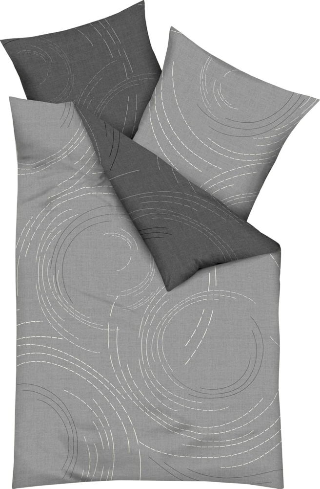 Kaeppel Wendebettwäsche Jaro, in Gr. 135x200, 155x220 oder 200x200 cm, Mako-Satin, 2 teilig, mit Reißverschluss, 100% Baumwolle, Bettwäsche mit zeitlosem Design Bild 1