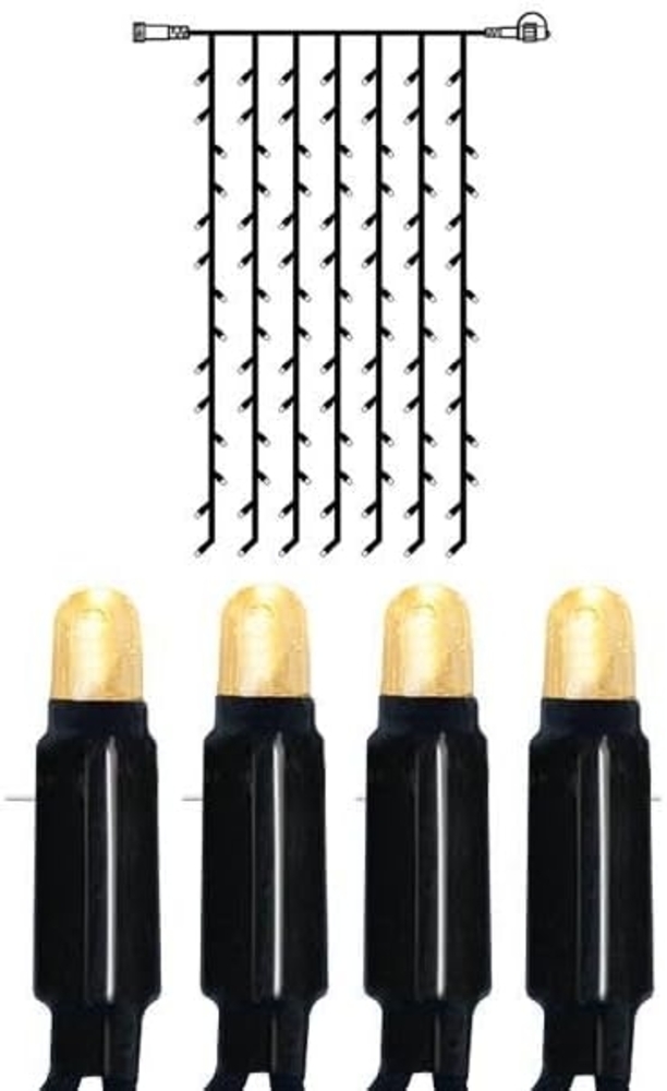 System 24 "LED-Lichtvorhang 1x2 m" warmweiß, IP44 Bild 1