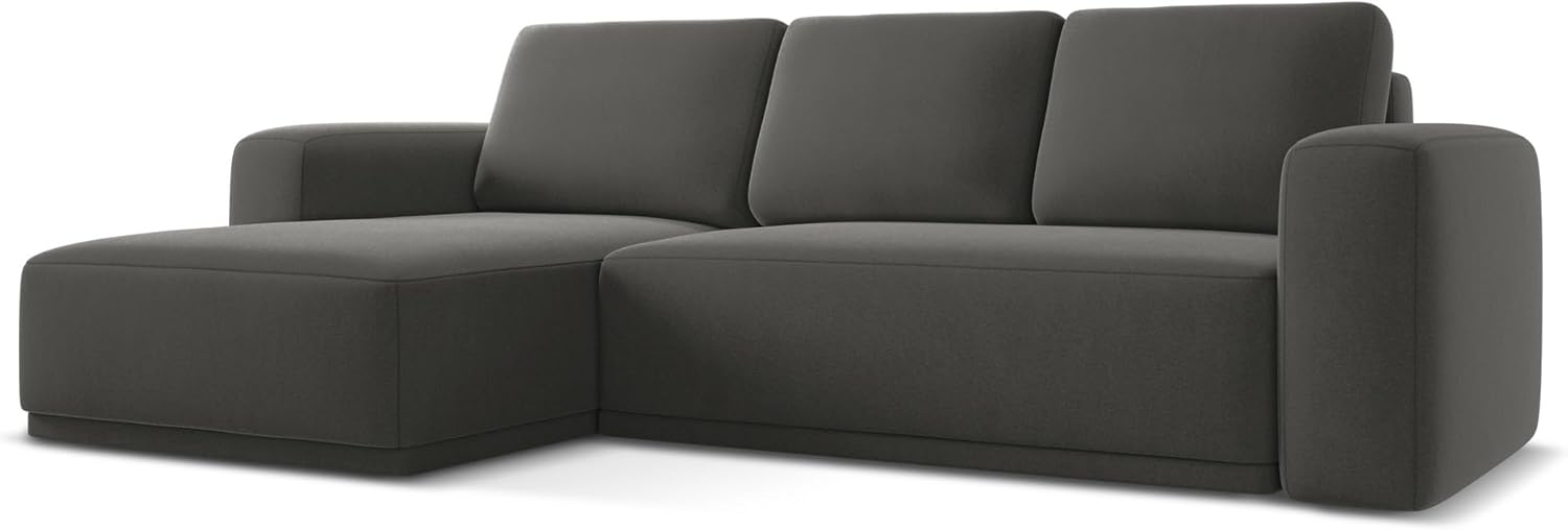 Ecksofa mit Schlaffunktion Links Kaila in Samtstoff Bild 1