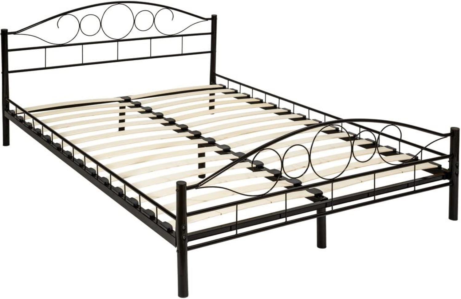 Metallbett mit Lattenrost im romantischen Design 140x200 Bild 1