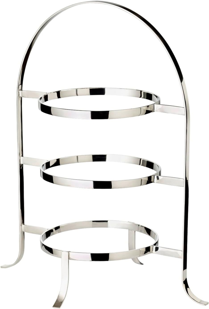 Tellerhalter Etagere Sina, edel versilbert, Höhe 42 cm, für 3 Teller Durchmesser 20 bis 28 cm Bild 1