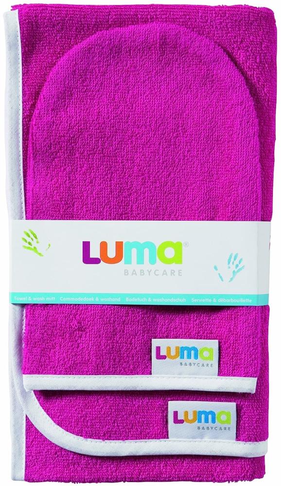 Luma Badetuch & Waschhandschuh Magenta Pink A Bild 1