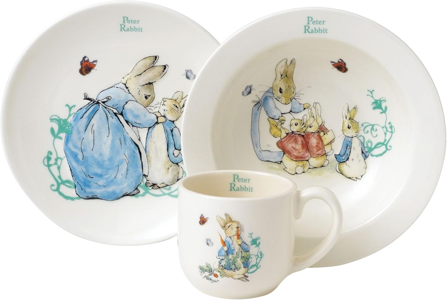 Beatrix Potter A25864 Peter Rabbit 3 piece Nurse Set, Cearth, Multi, 0. 1x0. 1x1. 85 cm Bild 1