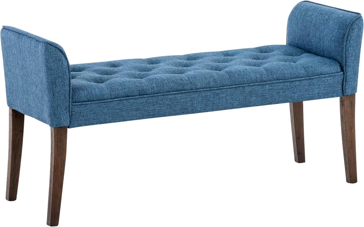 CLP Chaiselongue Cleopatra Gestell aus Kautschukholz,blau antik-dunkel Bild 1