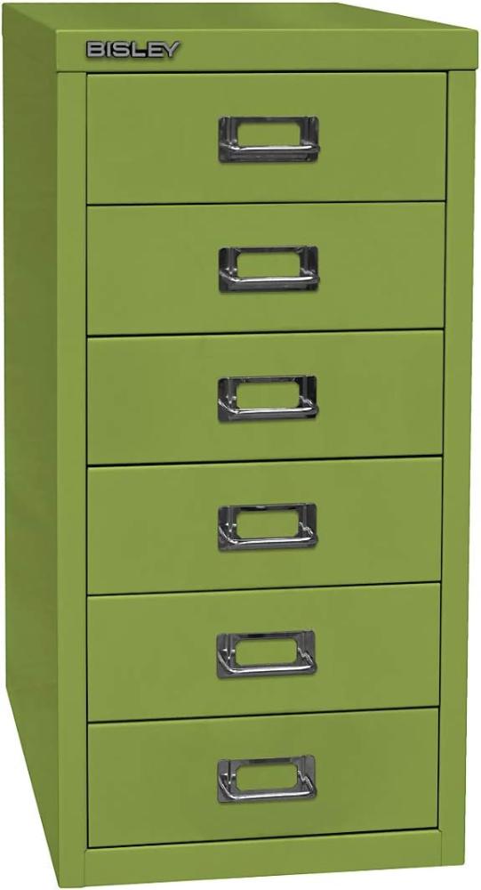 BISLEY MultiDrawer, 29er Serie, DIN A4, 6 Schubladen, Metall, 604 Grün, 38 x 27. 9 x 59 cm Bild 1