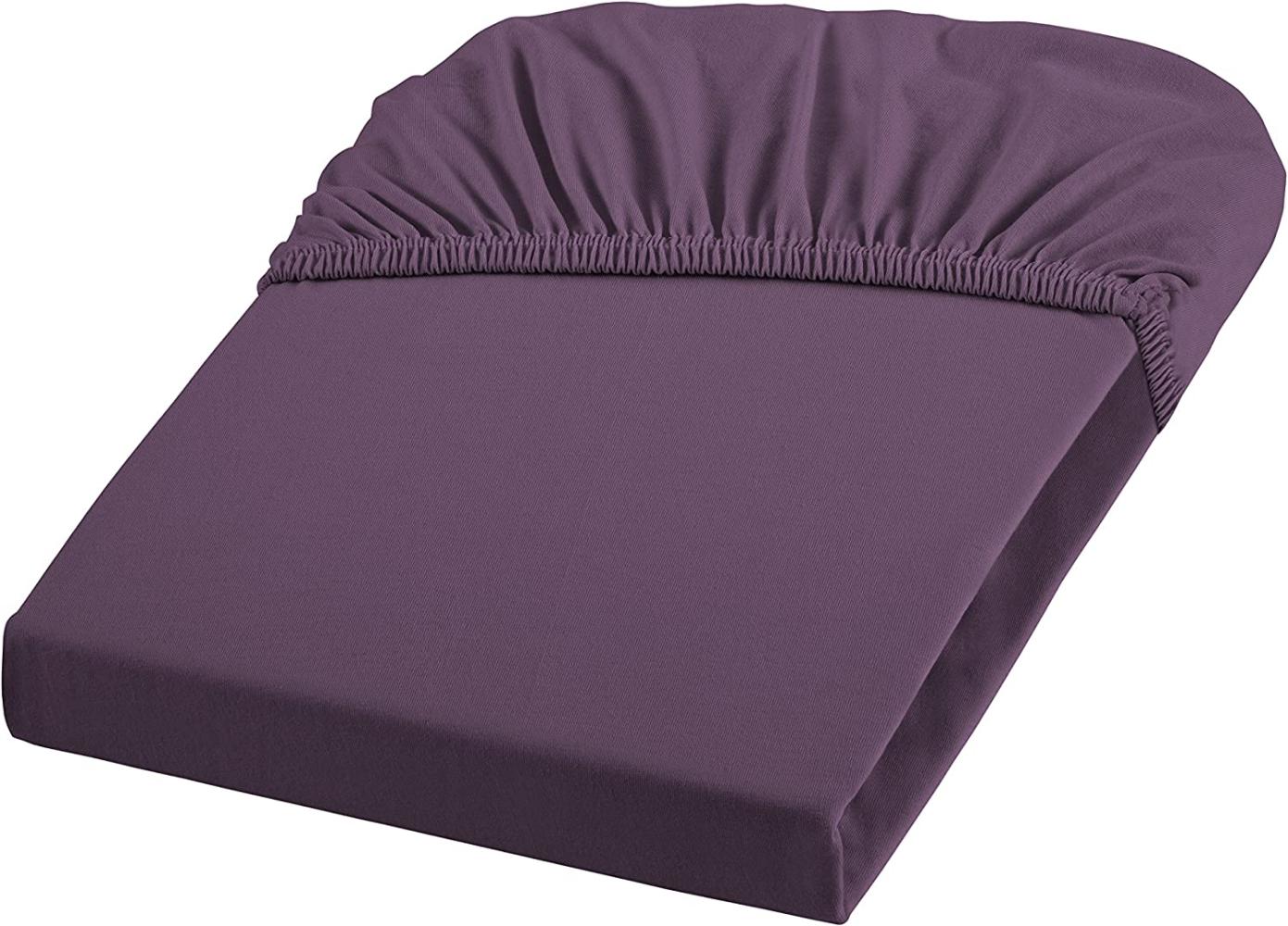 Fleuresse Fein-Jersey Spannbetttuch Bettlaken 140 x 200 cm - 160 x 200 cm Elastan 6062 lavendel Bild 1