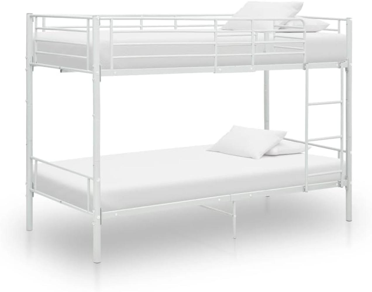 Etagenbett Weiß Metall 90×200 cm Bild 1