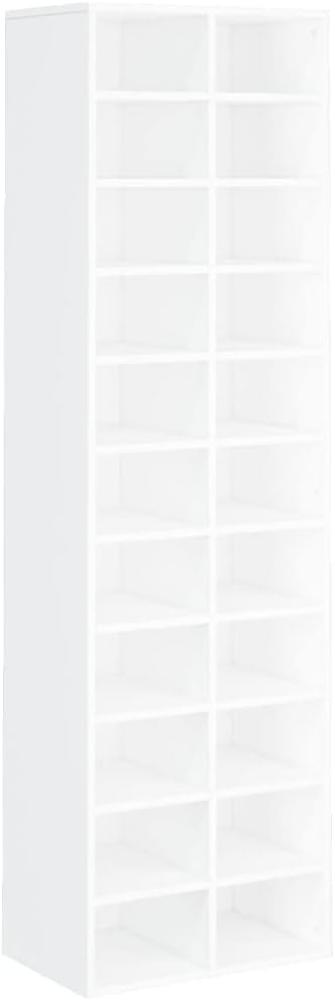 vidaXL Schuhregal Weiß 54 x 34 x 183 cm Spanplatte Bild 1