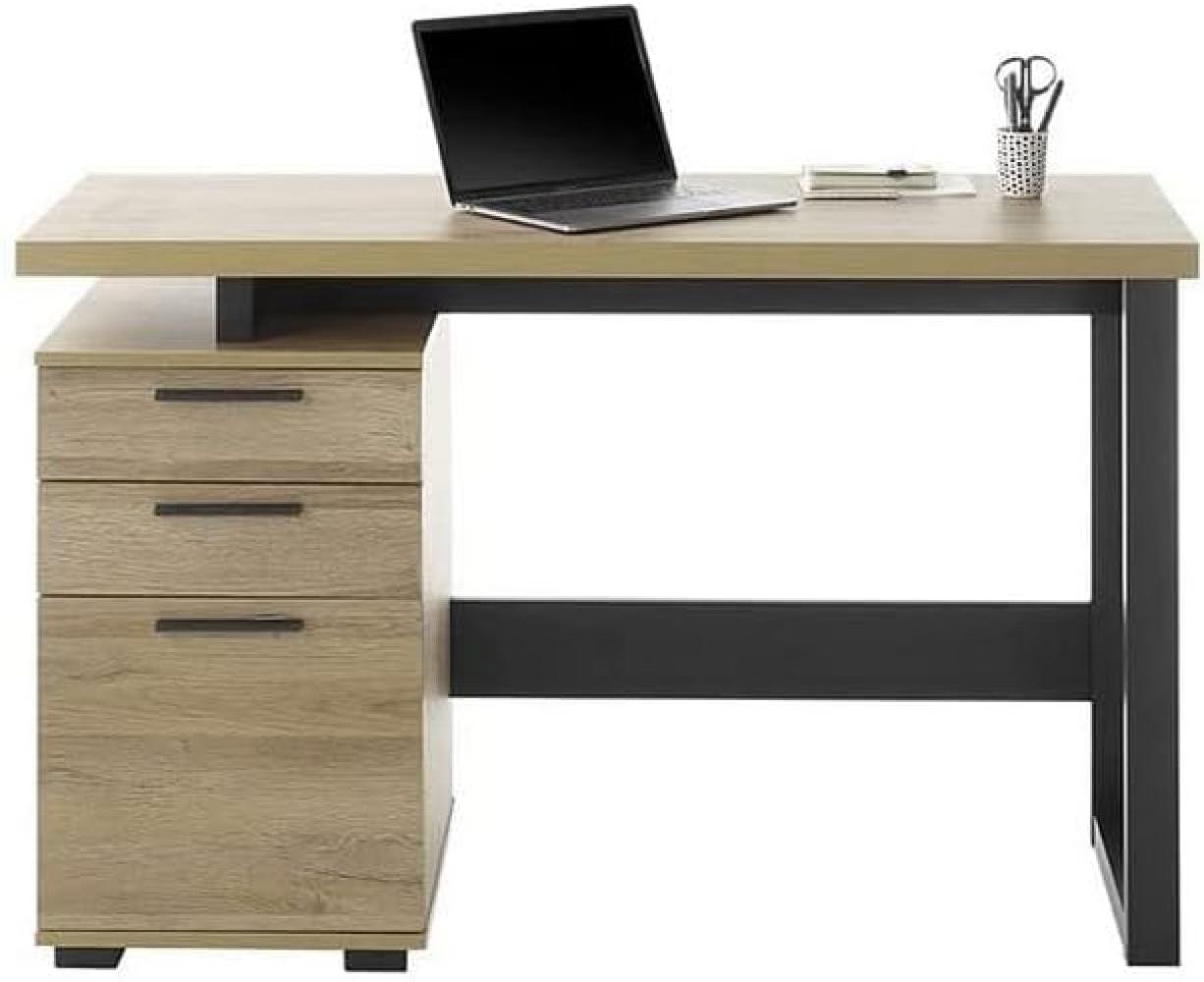 Schreibtisch Marano mit Schubkästen | Eiche Granson Oak / Schwarz Bild 1