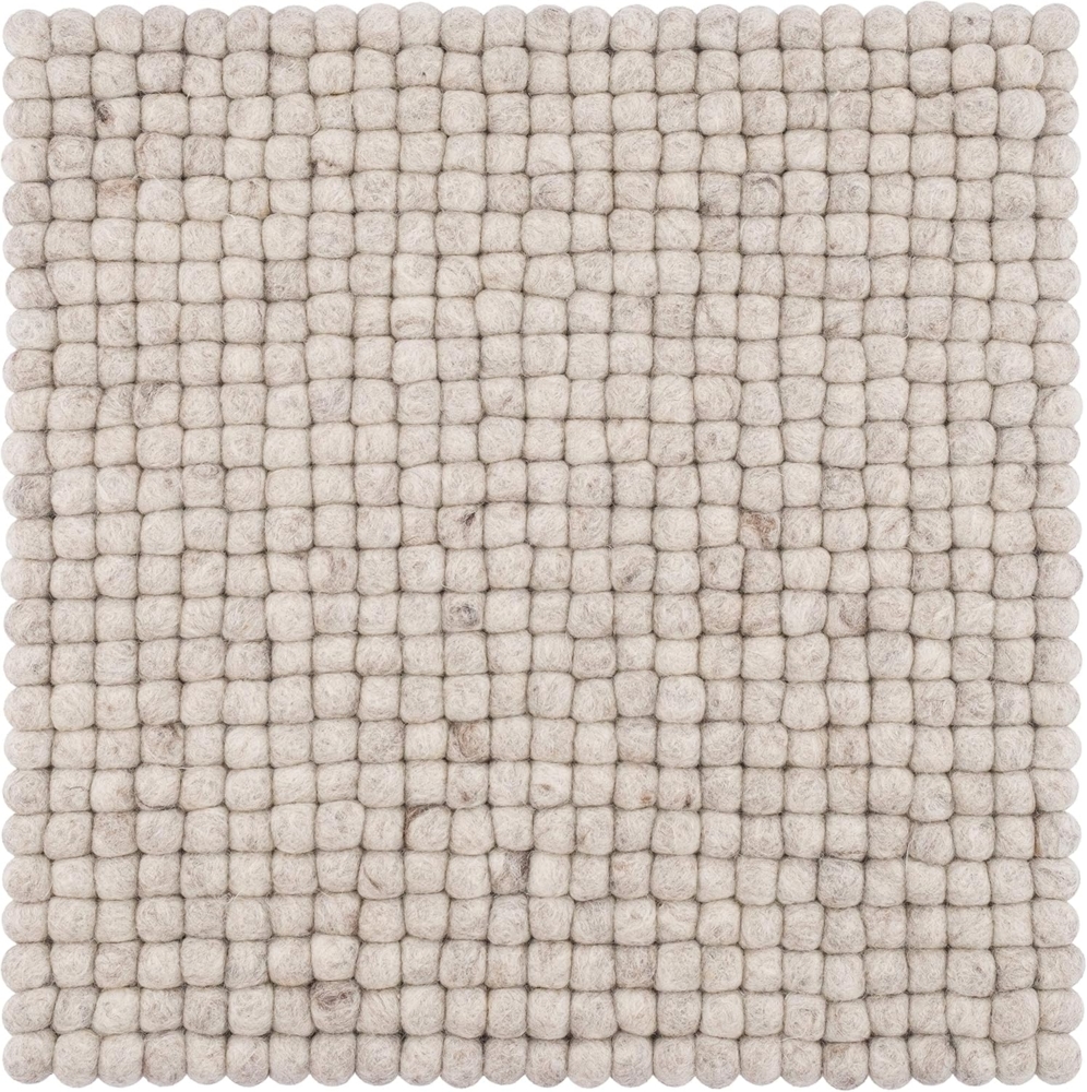 myfelt Stuhlkissen Filzkugel Sitzauflage eckig - 36 x 36 cm, 100% reiner Schurwolle, quadratisch, schmutzabweisend Bild 1