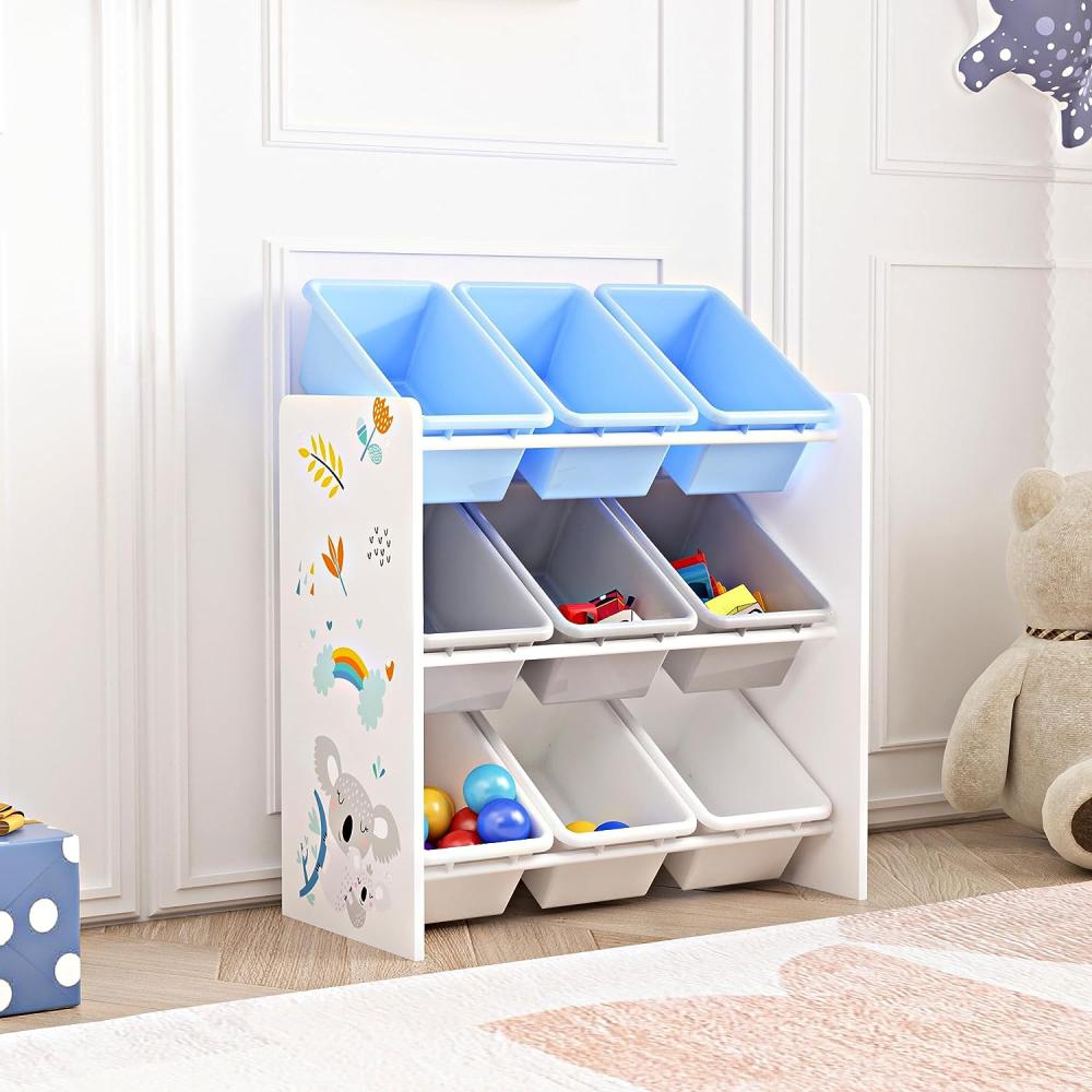 Kinderregal Muxía Koala-Motiv Weiß / Grau / Blau [en. casa] Bild 1