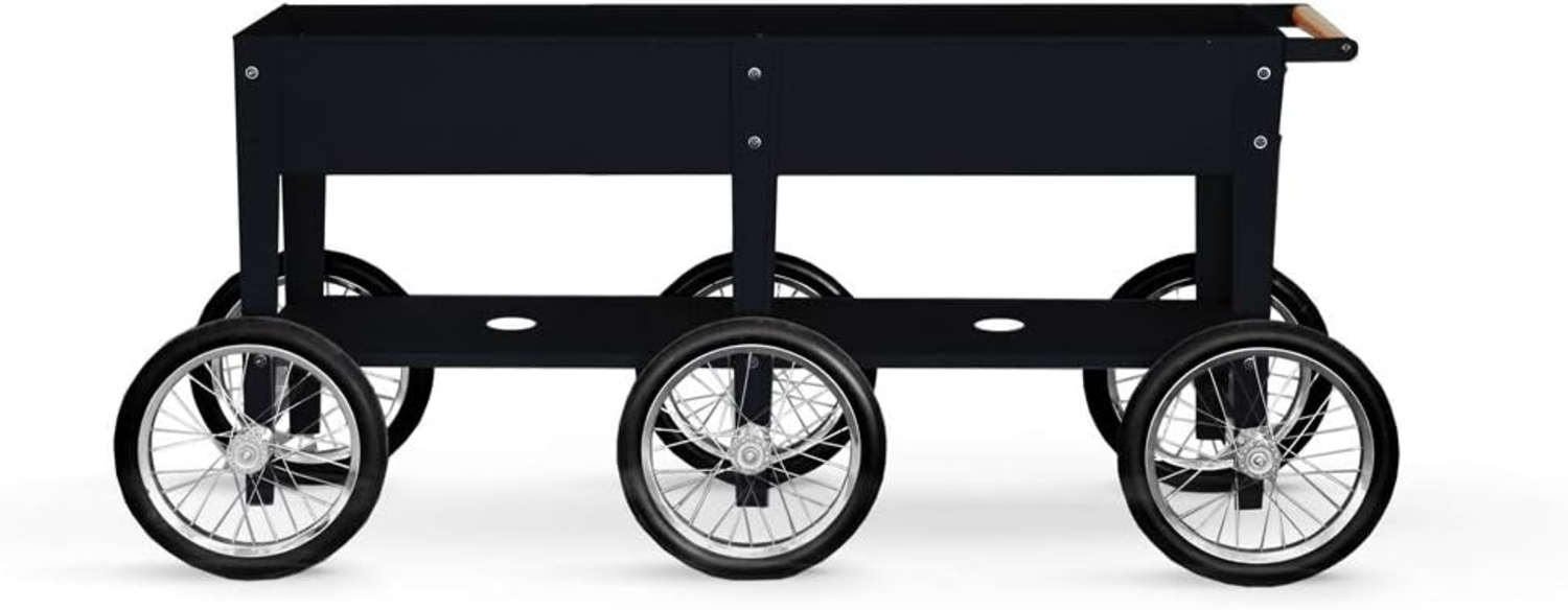 Herstera Garden Metall Hochbeet Wheels | Schwarz | 186x50x80 cm Bild 1