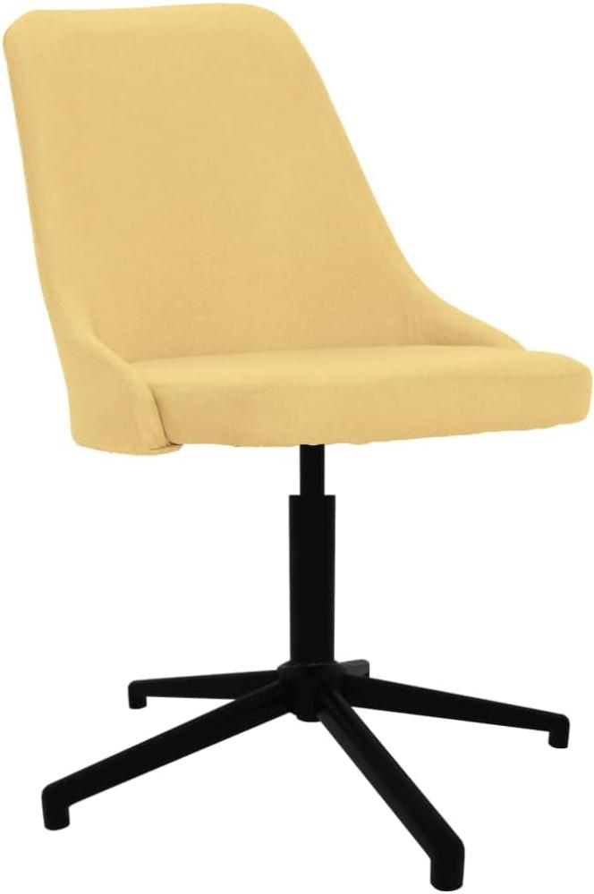 vidaXL Esszimmerstuhl Drehbar Gelb Stoff [330898] Bild 1