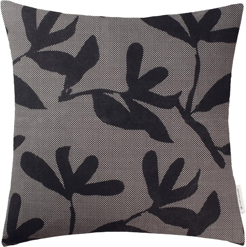 Tom Tailor Zierkissenhülle Checked Floral schwarz 45x45cm Bild 1