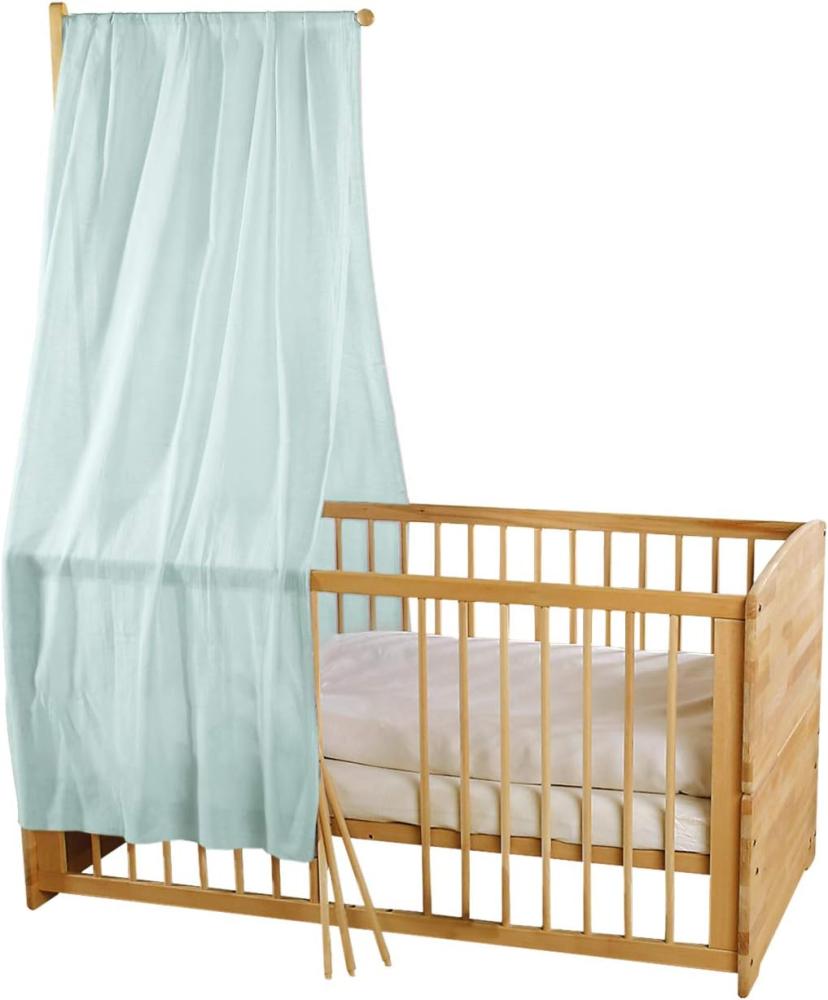 Bio Baby Betthimmel 100% Bio-Baumwolle (kbA) GOTS zertifiziert, Morgennebel, 115x300 cm Bild 1