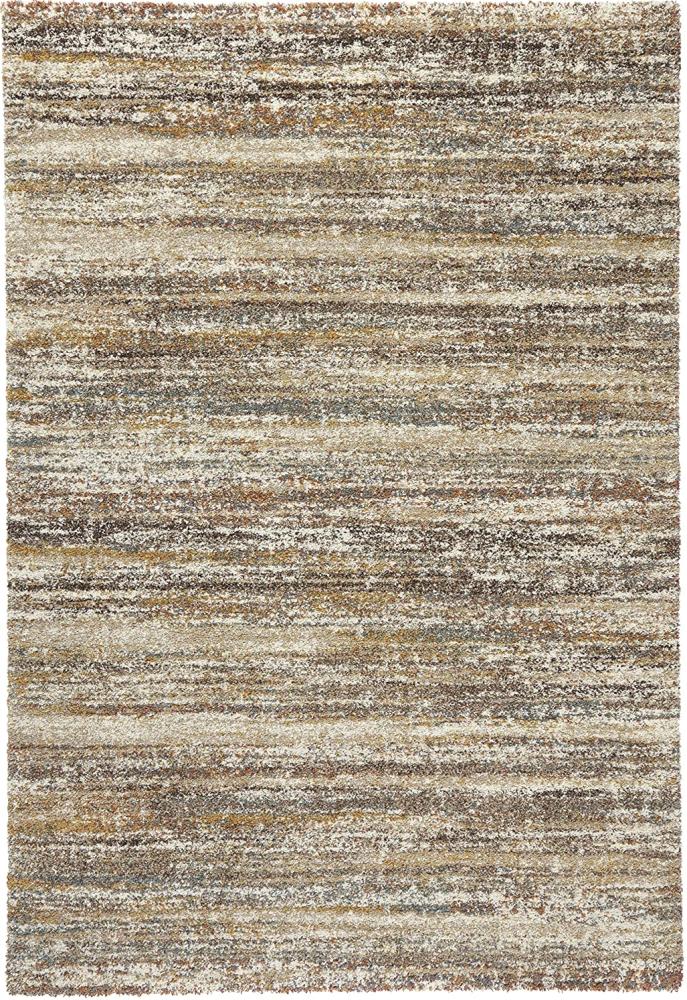 Hochflor Teppich Granite Braun meliert - 133x195x2,5cm Bild 1