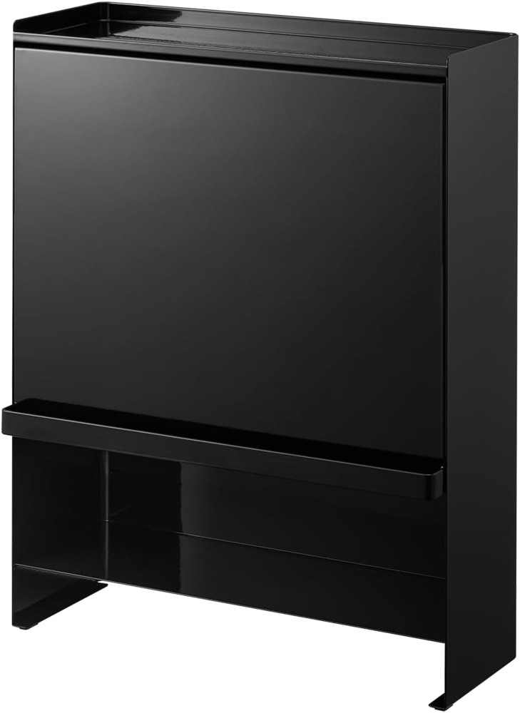 Yamazaki Küchenregal "Tower" Gewürzregal stehend schmal 38x49x16cm mit 3 Ebenen und Ablage, platzsparend, als Gewürz- und Aufbewahrungsregal in der Küche, Metall Bild 1