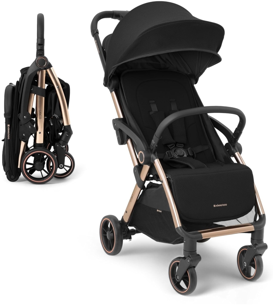 Kikkaboo Kinderwagen, Buggy Eden bis 22 kg Federung Regenschutz zusammenklappbar schwarz Bild 1