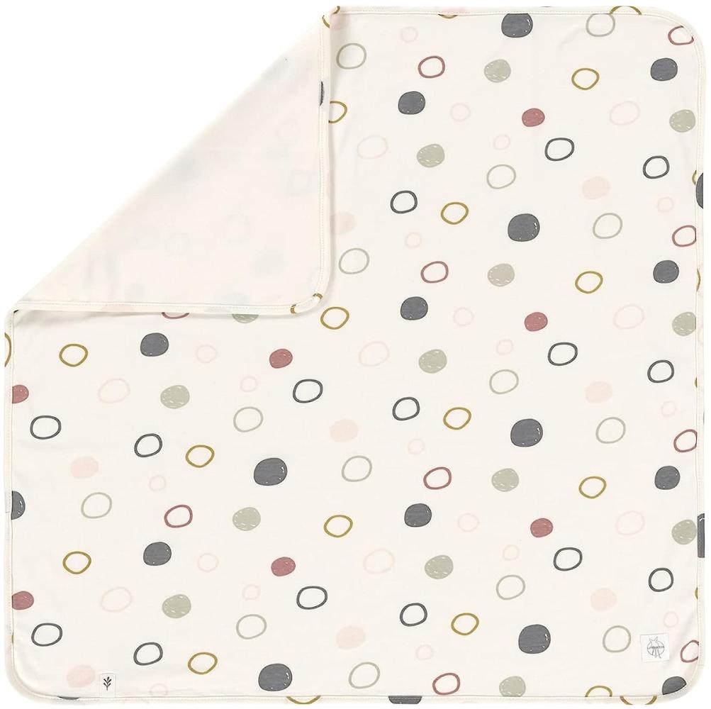 LÄSSIG Baby Schmusedecke Kuscheldecke GOTS zertifiziert weich/Interlock Baby Blanket 80 x 80 cm Circles offwhite Bild 1