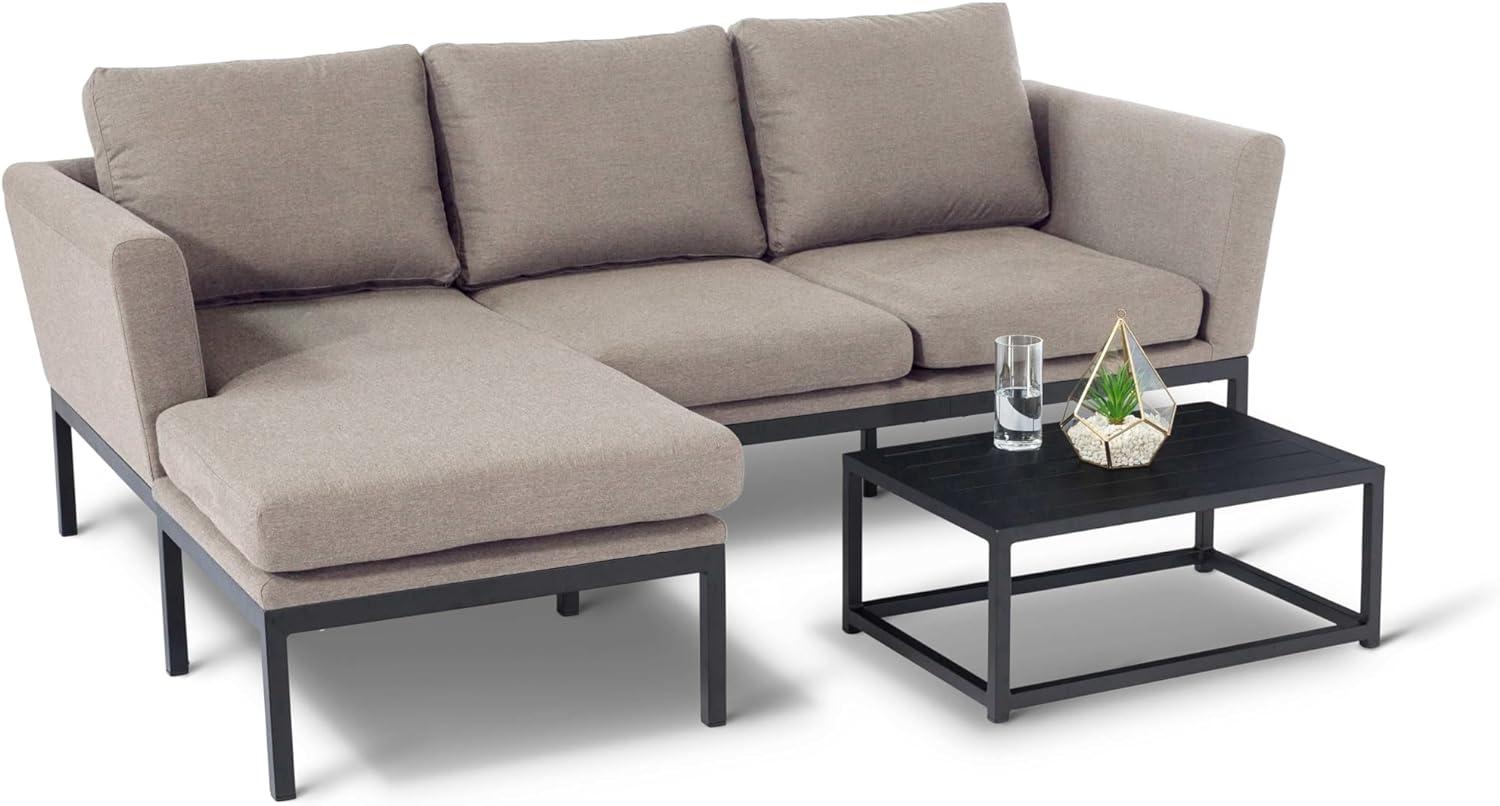 Pulse Chaise Sofa Set Taupe Bild 1