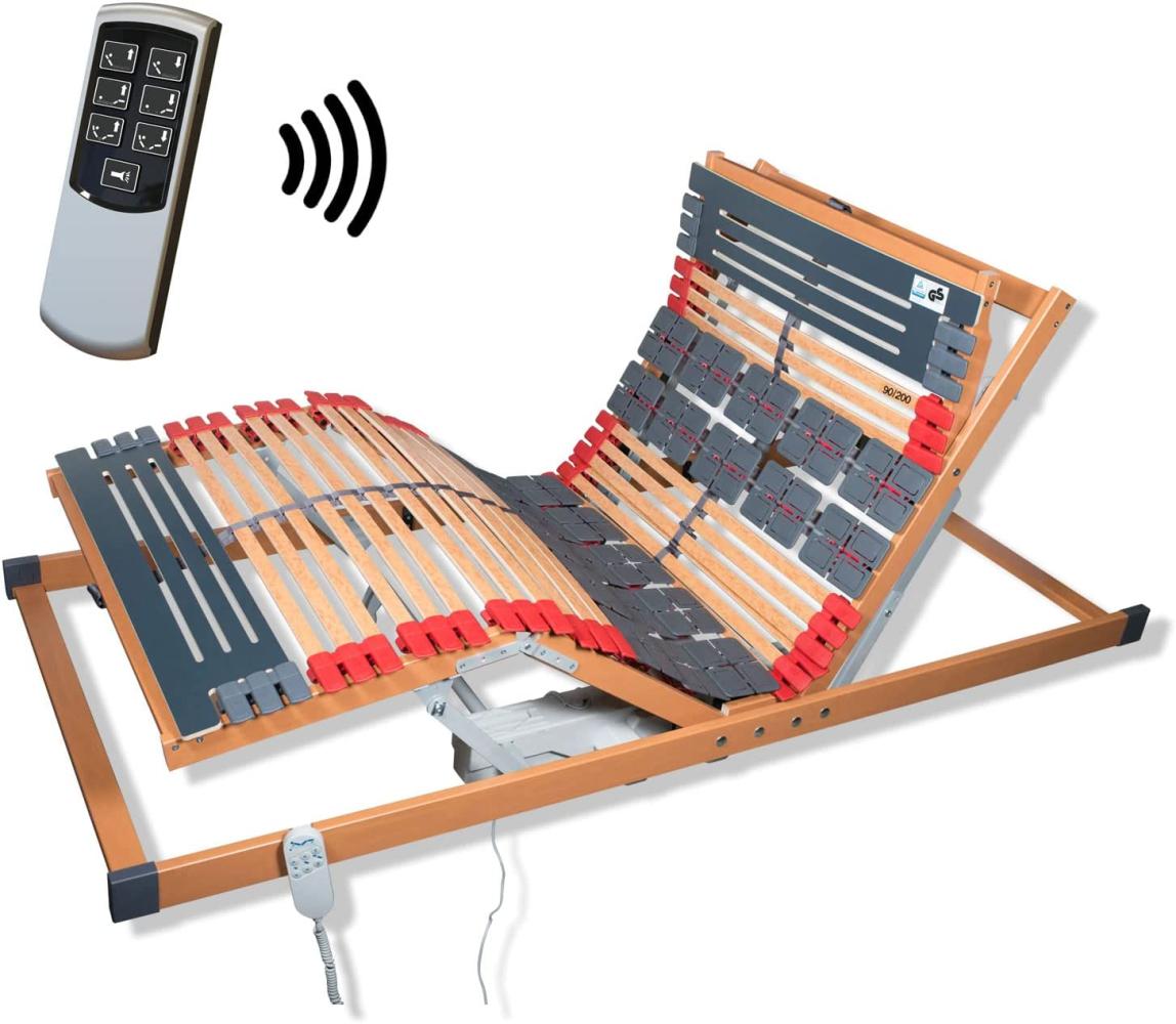 7 Zonen Teller Lattenrost Rhodos Komfort elektrisch verstellbar 90x200 Funk Bild 1