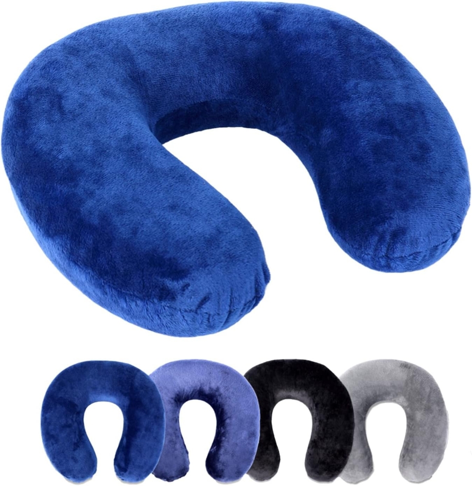 Schramm Nackenhörnchen Rocco Schramm e.K. Nackenkissen 4 Farben wählbar Reisekissen Nackenhörnchen orthopädisches Nackenstützkissen Memory-Schaum Travel Neck Pillow Bild 1