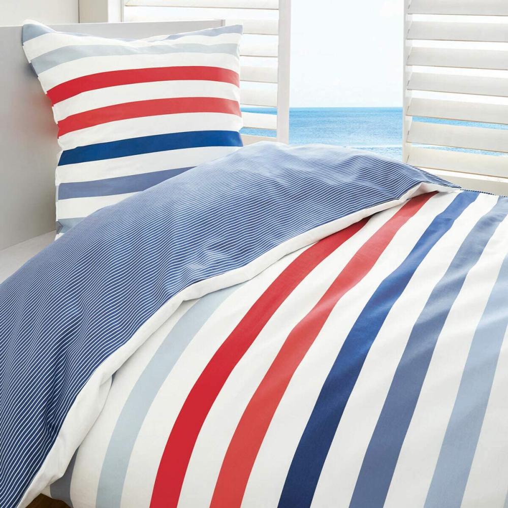 Traumschlaf Mako-Satin Bettwäsche Seemann|135x200 cm + 80x80 cmTraumschlaf Mako-Satin Bettwäsche Seemann Bild 1